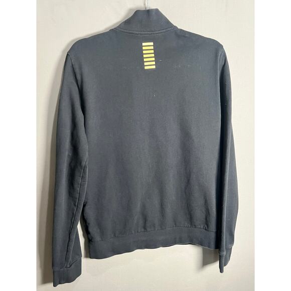 Emporio Armani EA7 Full ZIP SWEATSHIRT Black Sz S Comfort Casual Jacket Mens - Picture 2 of 16